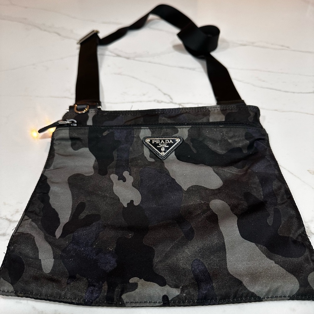 Authentic Prada Camo Messenger Bag
